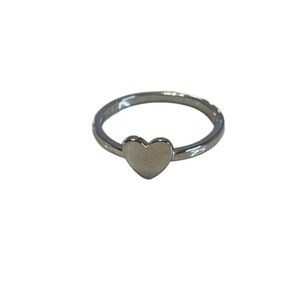 925 STERLING SILVER DAINTY SIMPLE MINIMAL HEART MIDI THUMB RING
